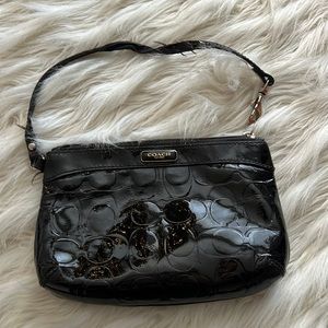 Coach patent leather wristlet